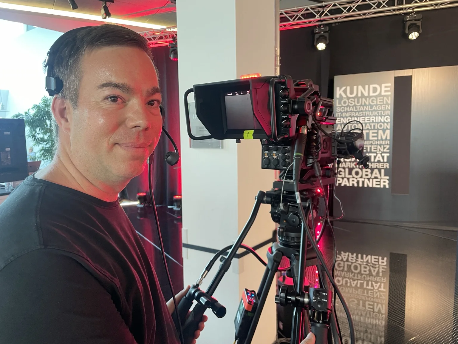 Kameraoperator bei einer Liveproduktion
