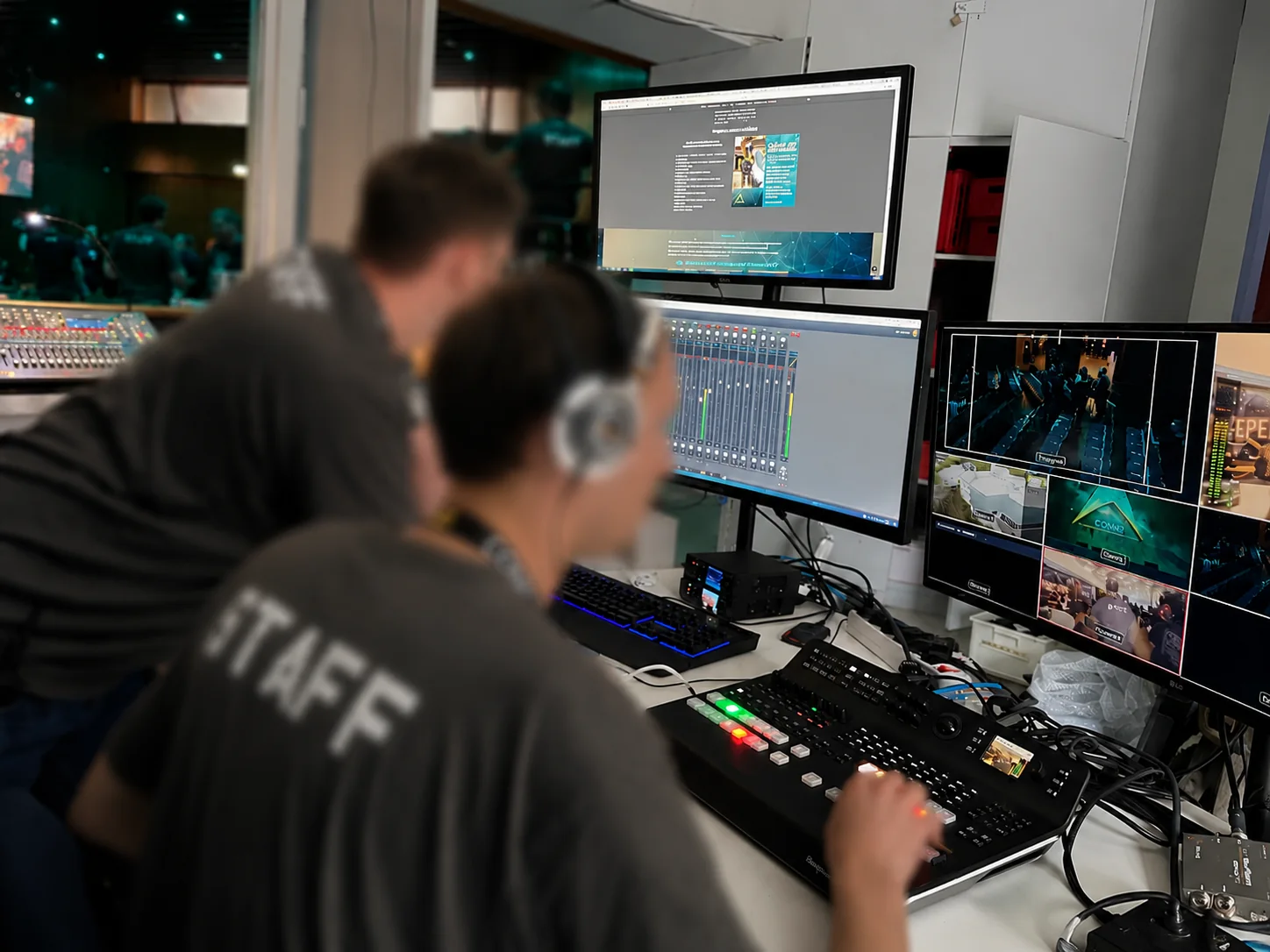 Professionelle Videoregie für eine Veranstaltung mit Multiview und Bildmischung